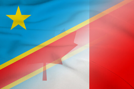 Democratic Republic of the Congo and Canada government flag international relations CMR COG