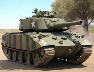 Fototapeta na wymiar Military fighting vehicle tank