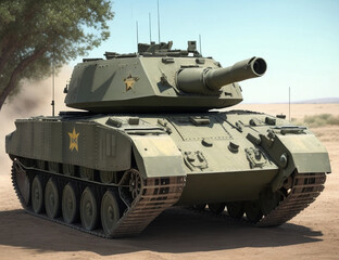 Fototapeta na wymiar Military fighting vehicle tank