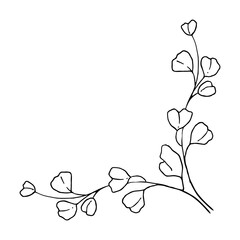 illustration of dollar leaf corner