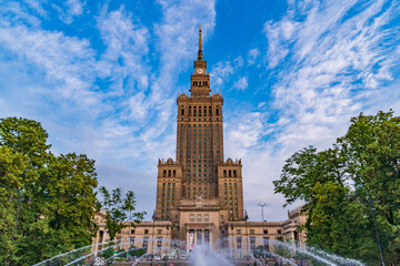Palace of Culture and Science in Warsaw, Poland - obrazy, fototapety, plakaty