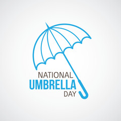 Happy National Umbrella Day Vector Illustration. National Umbrella Day serves as a reminder of the practical and sometimes even symbolic value of everyday objects. flat style design vector.