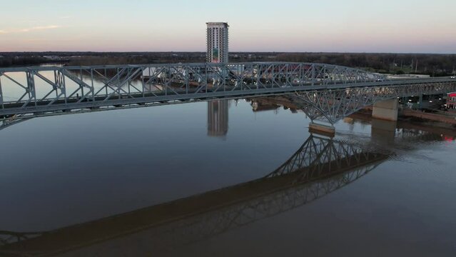 Red River, Shreveport, Louisiana Riverfront - 4K drone footage