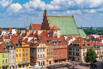 Naklejka na ściany i meble The Castle Square in Old Town of Warsaw, Poland
