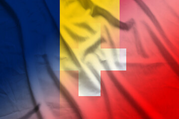 Chad and Switzerland national flag international relations CHE CHL