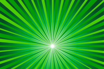 Green Glowing Sunburst Background Irish Abstract Background with Rays