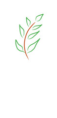 leaf twig silhouette logo, for environmentally friendly product logos, floral, natural designs
