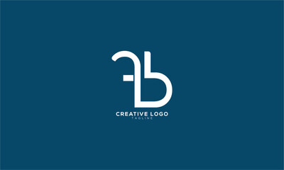 FB AB Abstract initial monogram letter alphabet logo design