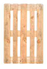 Wooden pallet isolated on white. Transportation and storage. 
