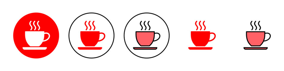 coffee cup icon set illustration. cup a coffee sign and symbol