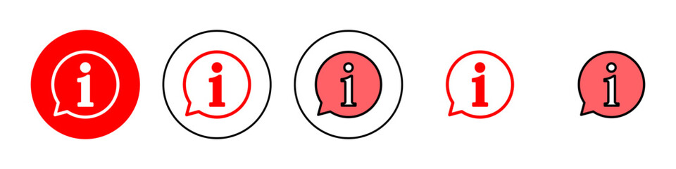 Information sign icon set  illustration. about us sign and symbol. question mark icon