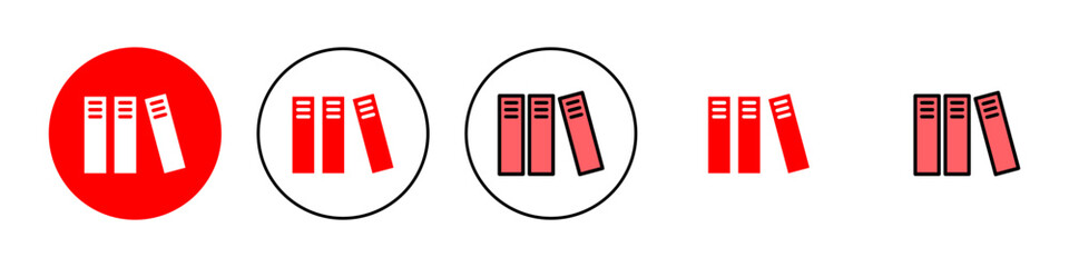 Library icon set illustration. education sign and symbol