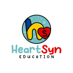 children's school logo with the letters HS
