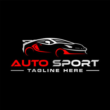 sports car automotive illustration logo