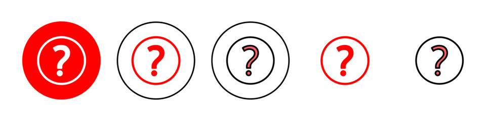 Question icon set illustration. question mark sign and symbol
