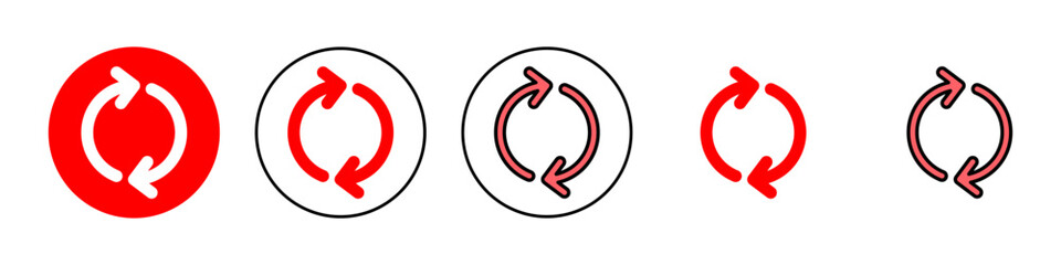 Refresh icon set illustration. Reload sign and symbol. Update icon.