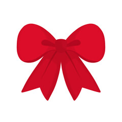 red bow with ribbon illustration isolated on white and transparent background. red ribbon watercolor vector illustration