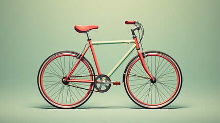 Illustration of a classic bicycle on a green background