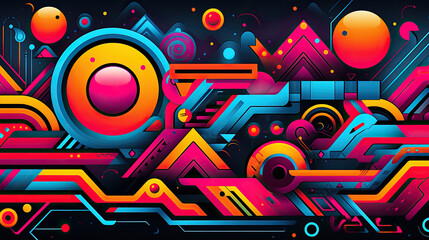 Obraz premium illustration of colorful geometric shapes