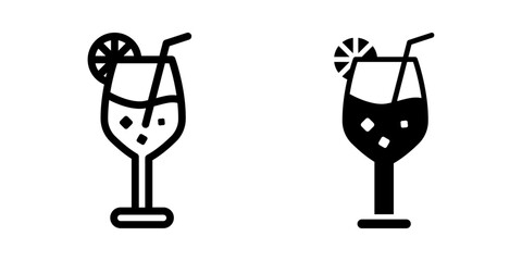 Cocktail icon. sign for mobile concept and web design. vector illustration