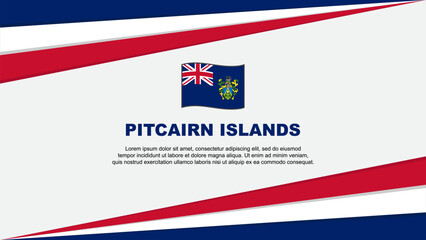 Pitcairn Islands Flag Abstract Background Design Template. Pitcairn Islands Independence Day Banner Cartoon Vector Illustration. Pitcairn Islands Design