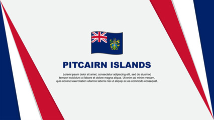 Pitcairn Islands Flag Abstract Background Design Template. Pitcairn Islands Independence Day Banner Cartoon Vector Illustration. Pitcairn Islands Flag