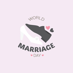 World Marriage Day Vector Illustration. Honors husbands and wives as the foundation of families and societies, recognizing the beauty of their faithfulness, sacrifice, and joy in daily married life.