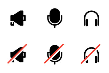 audio icon set, disable audio icon button