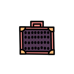 Amp Amplifier Play Filled Outline Icon
