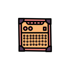 Amp Amplifier Play Filled Outline Icon