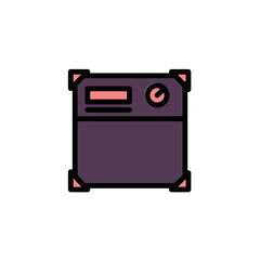 Amp Amplifier Play Filled Outline Icon