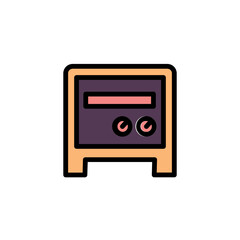 Amp Amplifier Play Filled Outline Icon
