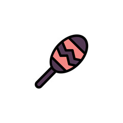 Maraca Music Shaker Filled Outline Icon