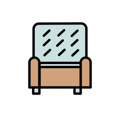 Armchair Fabric Home Filled Outline Icon