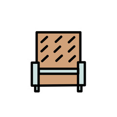 Armchair Fabric Home Filled Outline Icon