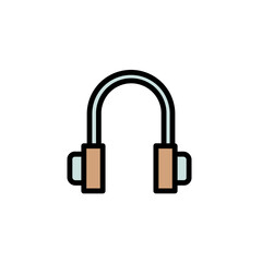 Audio Sound Headphones Filled Outline Icon