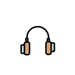 Audio Sound Headphones Filled Outline Icon