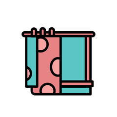 Curtain Fabric Home Filled Outline Icon