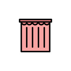Curtain Fabric Home Filled Outline Icon