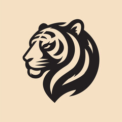 Simple vector of tiger head