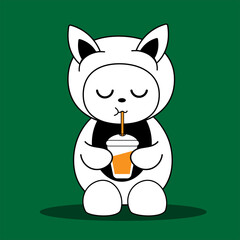 Cute cartoon characters with various expressions. Kawaii cartoon characters. Editable character color 