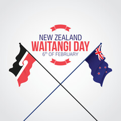 New Zealand Waitangi Day Vector Illustration. Waitangi Day serves as a reminder of the complex history and ongoing challenges of building a truly inclusive and equitable society in New Zealand.