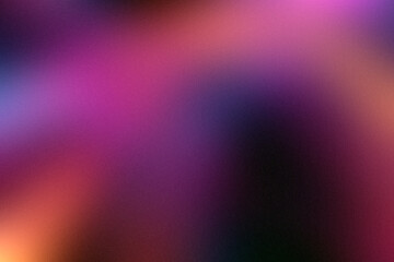 pink violet and orange, rough abstract background with gradient colors, illuminated bright. Glow template with empty space and textured, grainy noise background.