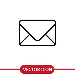  Envelope vector icon flat simple illustration on white background..eps