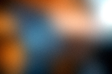 orange and blue rough abstract background with gradient colors, illuminated bright. Glow template with empty space and textured, grainy noise background.