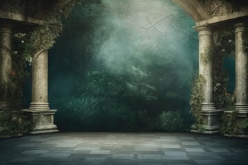Fantasy Ruins: Ancient Ruins Digital Backdrop for Studio Photography

