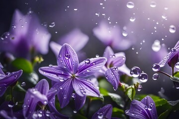 purple flowers in the wind