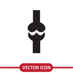 Knee ball icon vector simple flat illustration on white background..eps