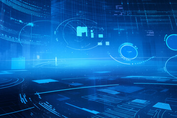 technology background with numbers