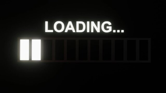 Light loading animation with black background